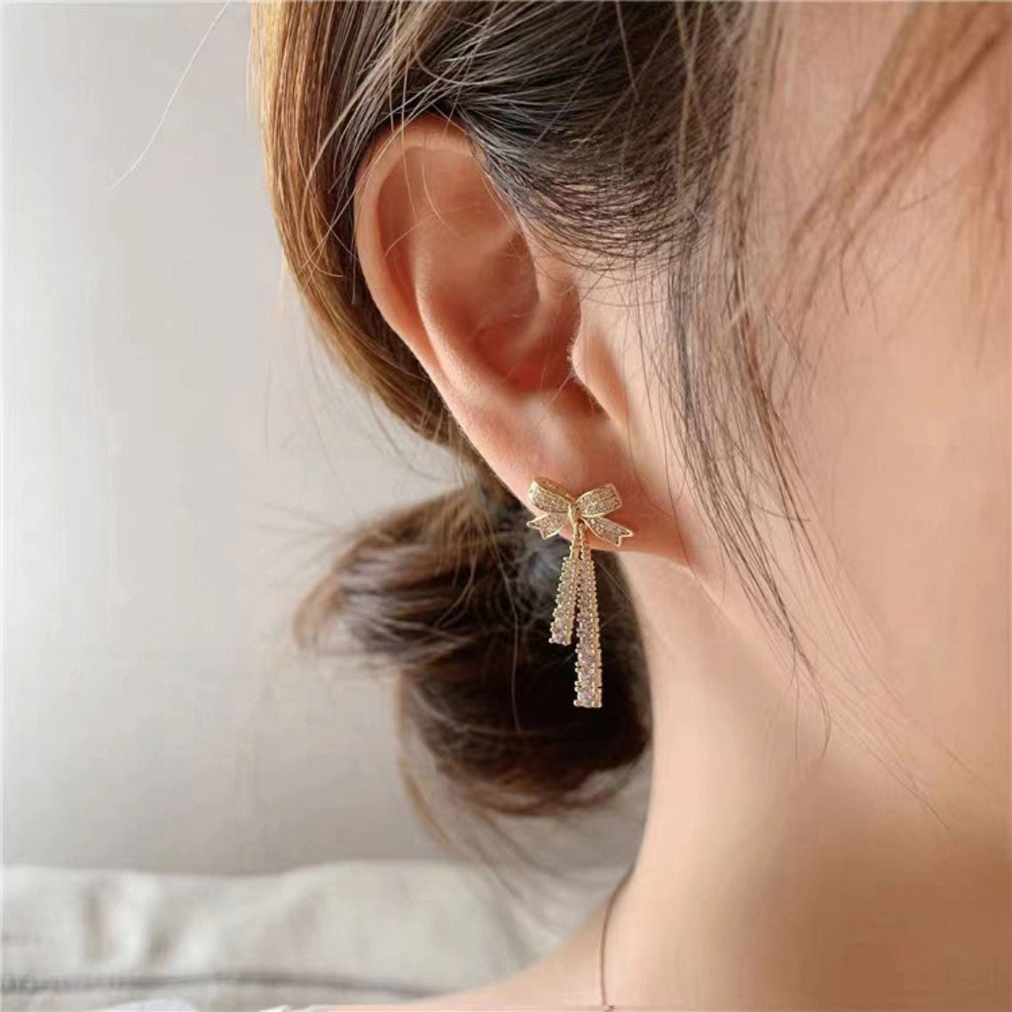 Long hair earrings 