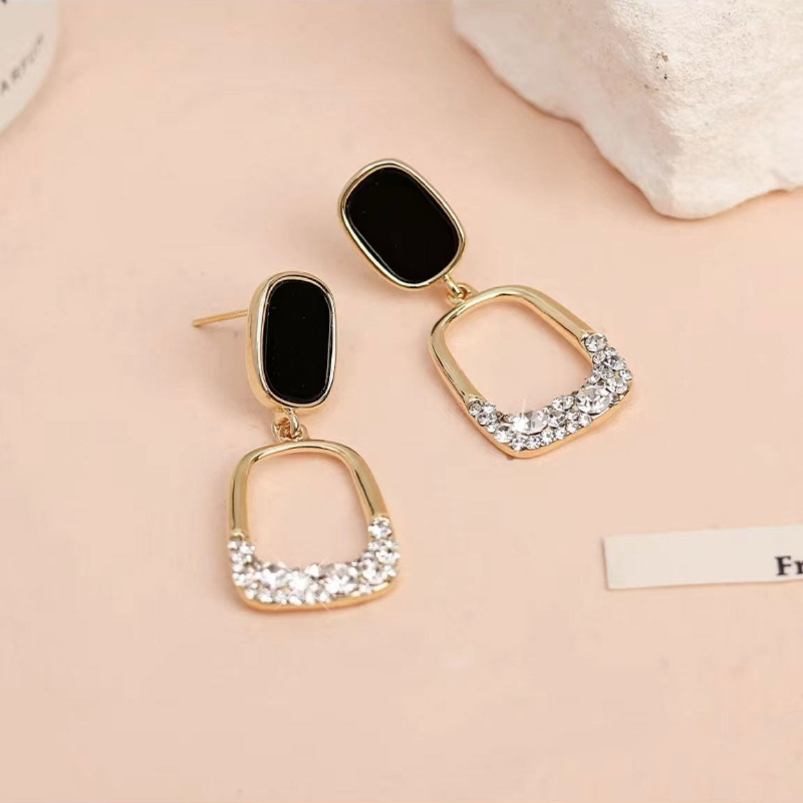 Unique Korean style geometric earrings 