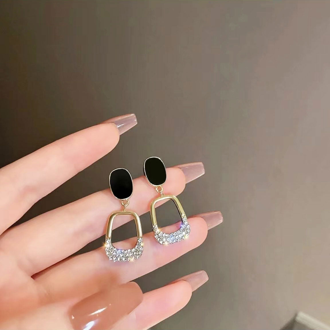 Unique Korean style geometric earrings 