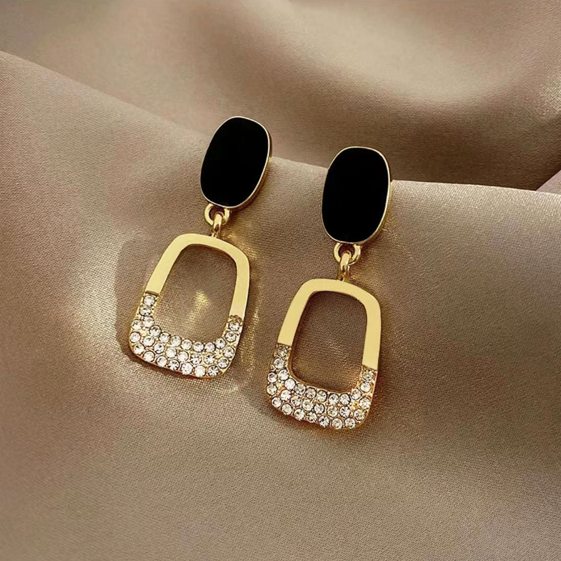 Unique Korean style geometric earrings 