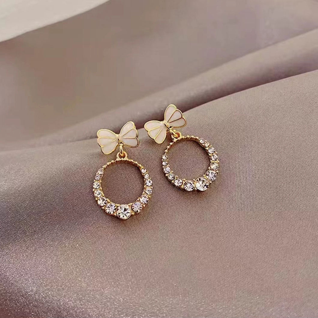 Cute Flower Circle Earrings