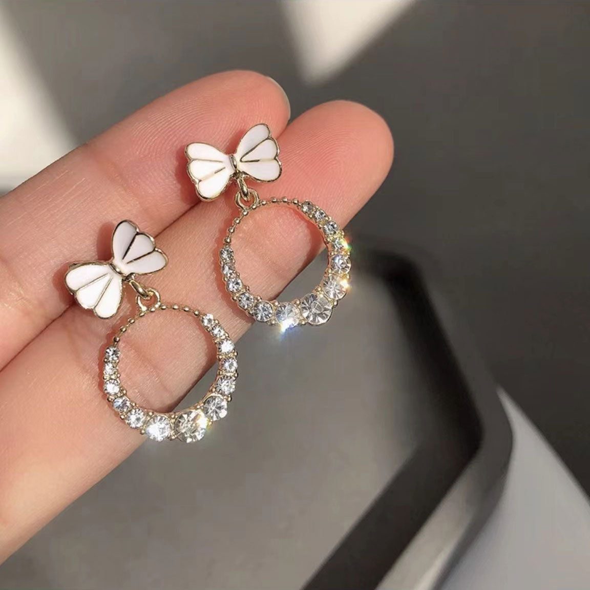 Cute Flower Circle Earrings