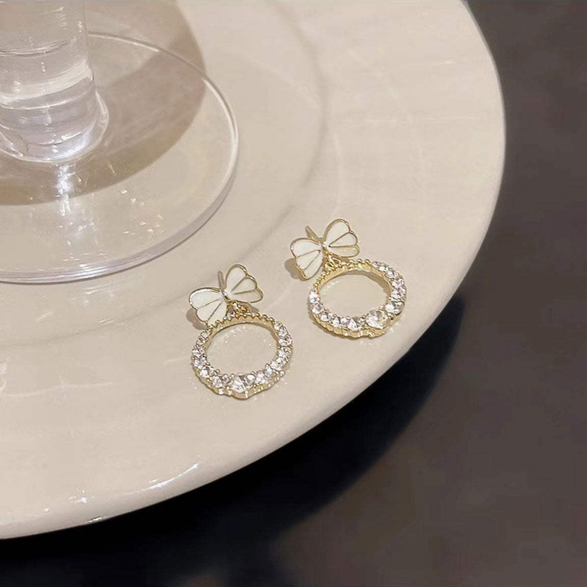 Cute Flower Circle Earrings