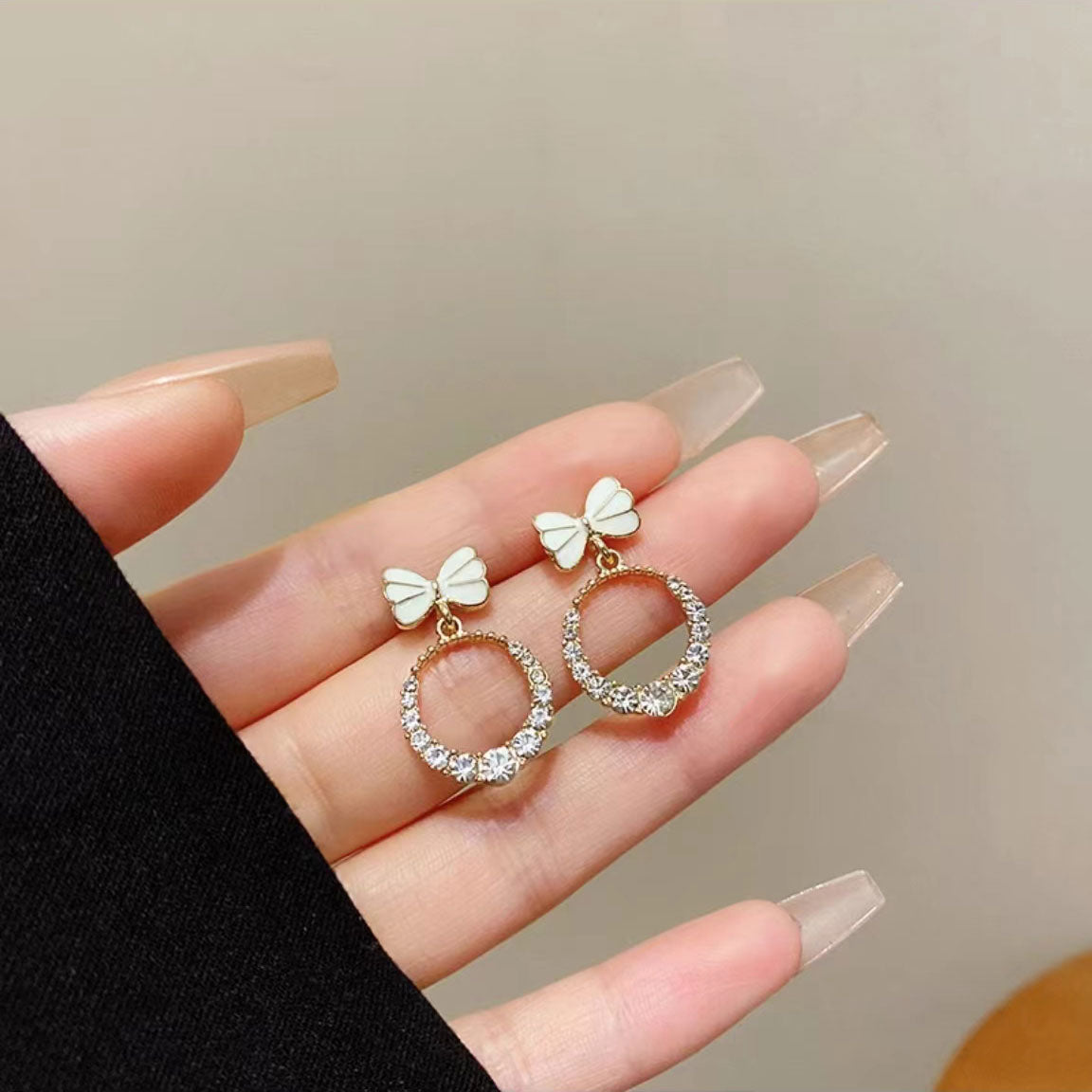 Cute Flower Circle Earrings