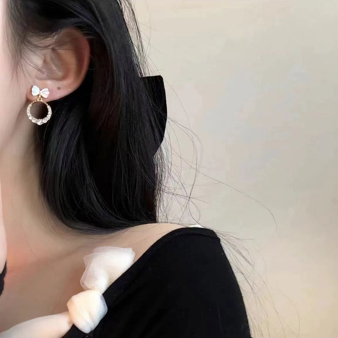 Cute Flower Circle Earrings