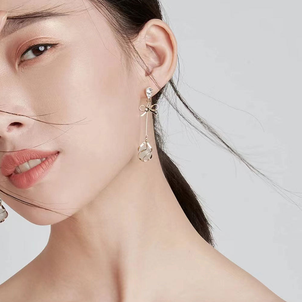 Korean style long cat eye earrings