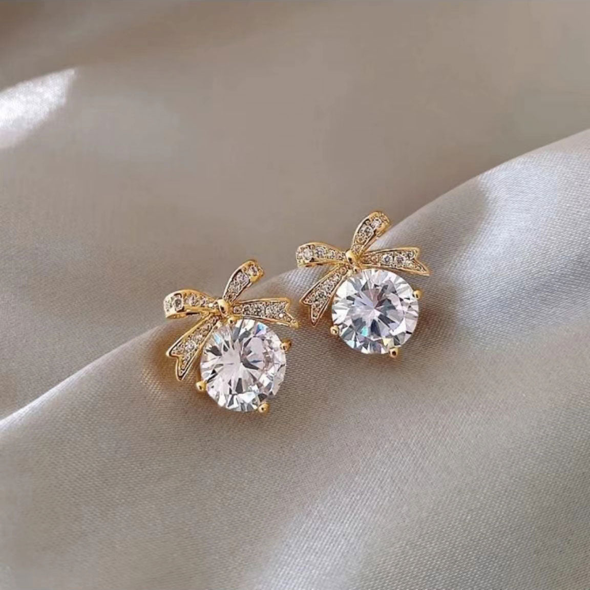 French style diamond earrings