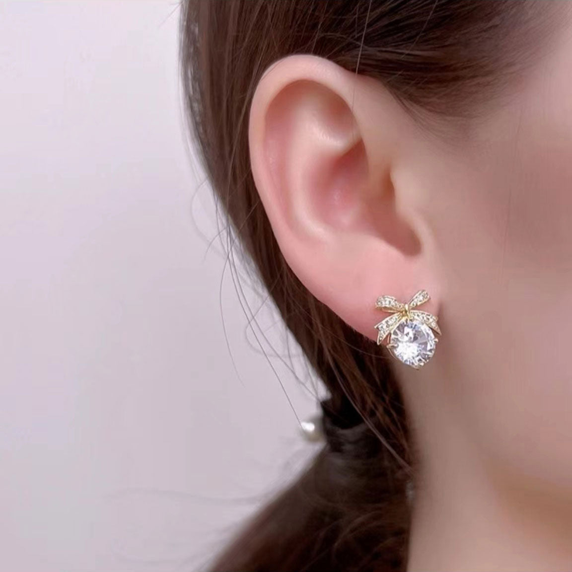 French style diamond earrings