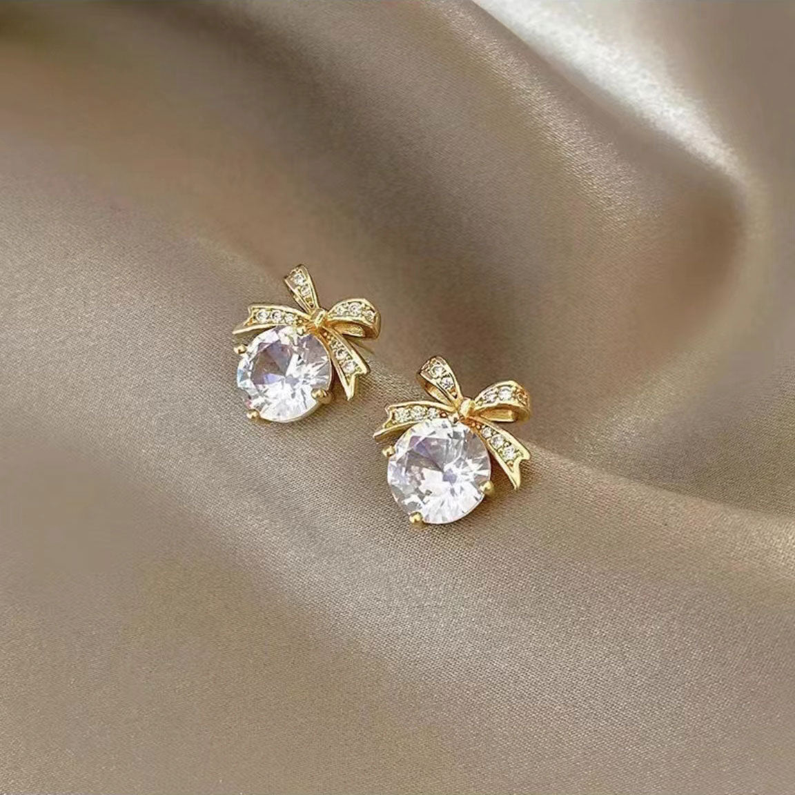 French style diamond earrings