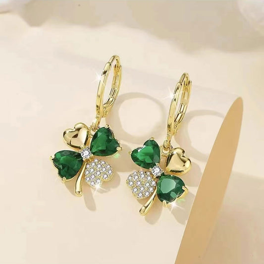 Cute Four Leaf Grass Earrings 