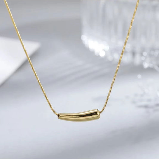 Gold "eggplant" necklace