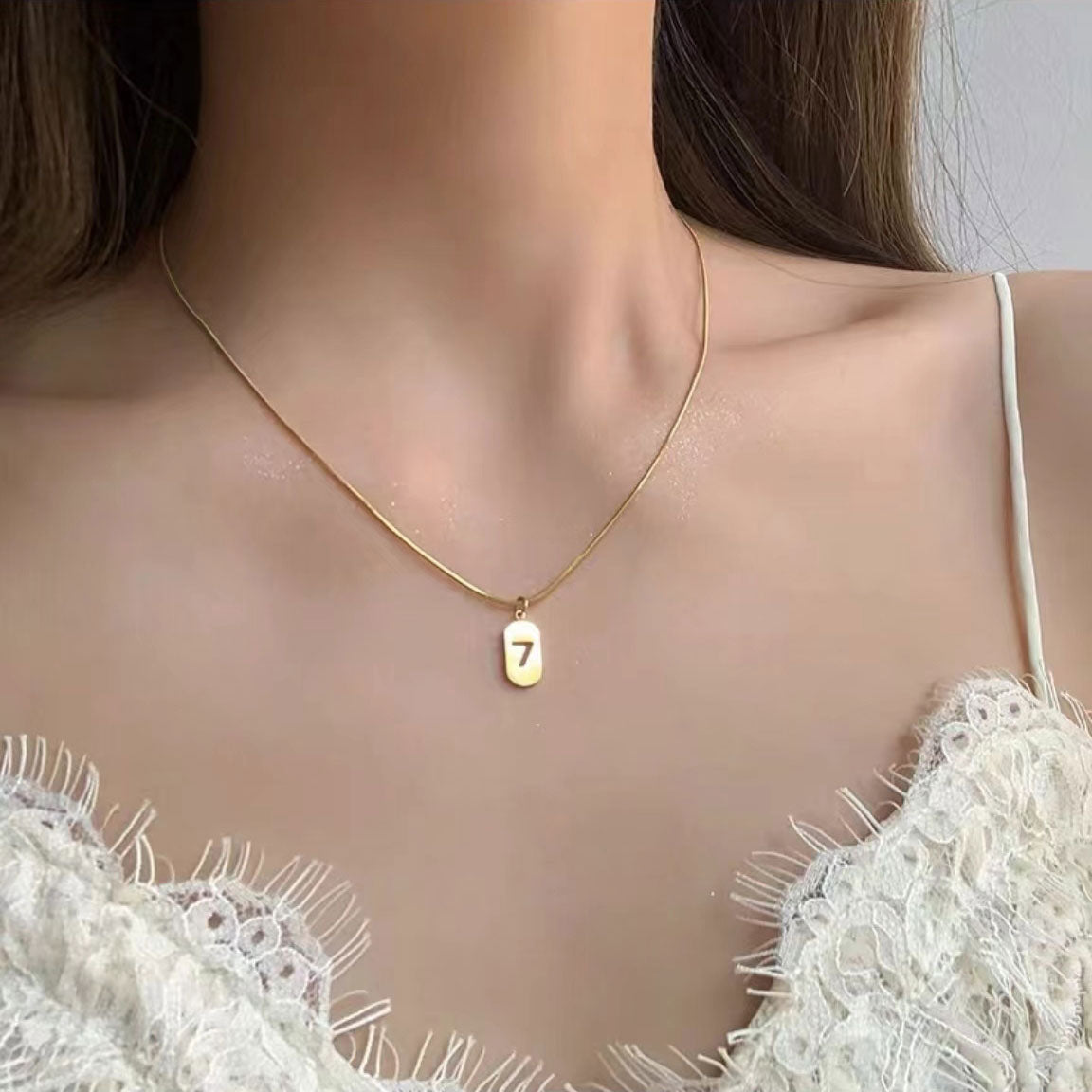 Lucky number necklace