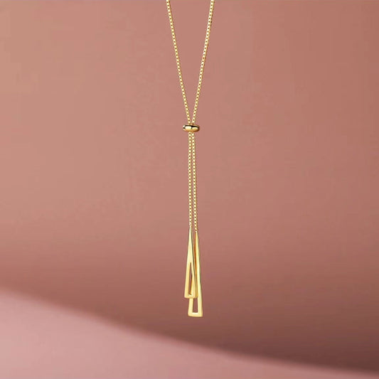 Simple Triangle Geometric Necklace