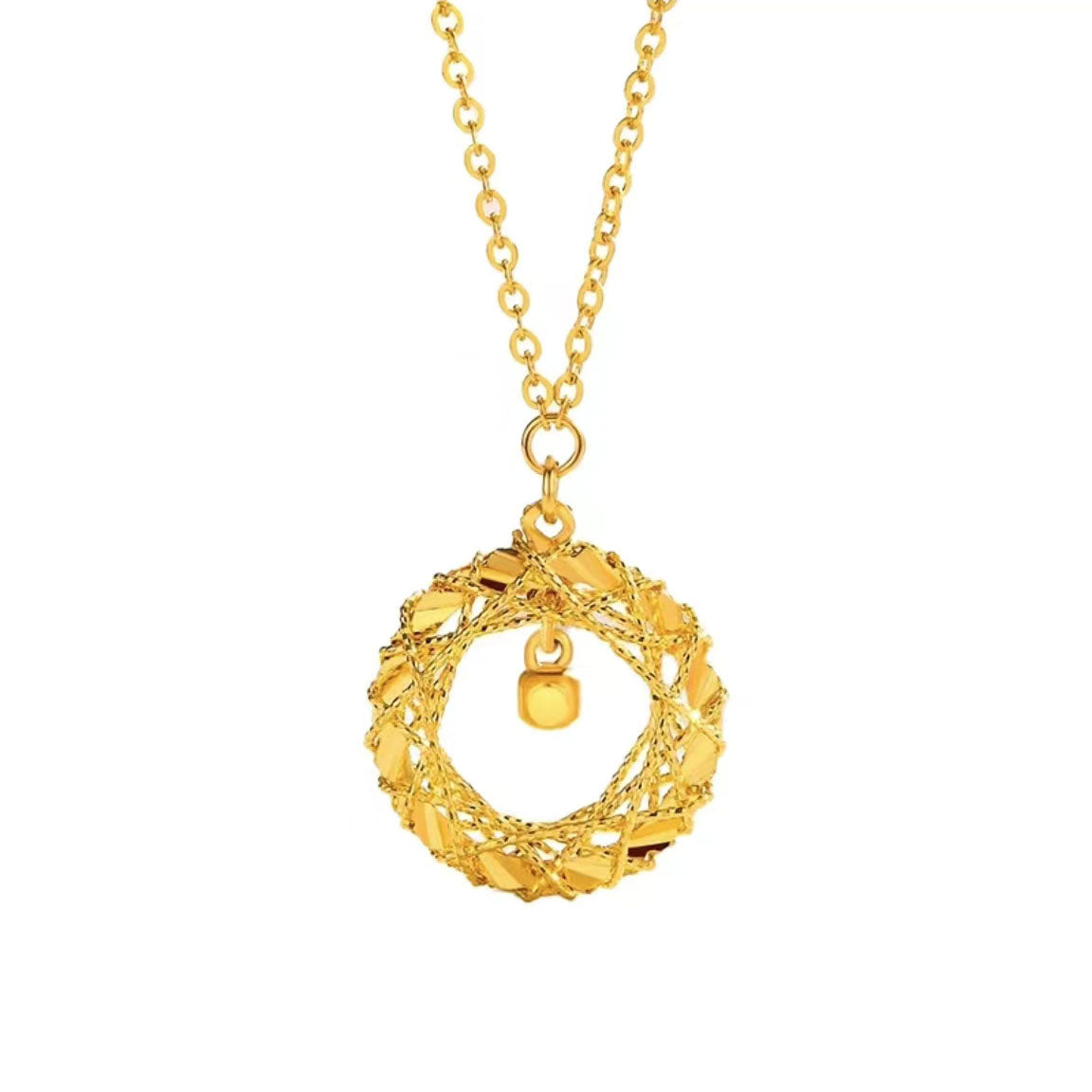 Special Gold "Bird's Nest" Necklace 