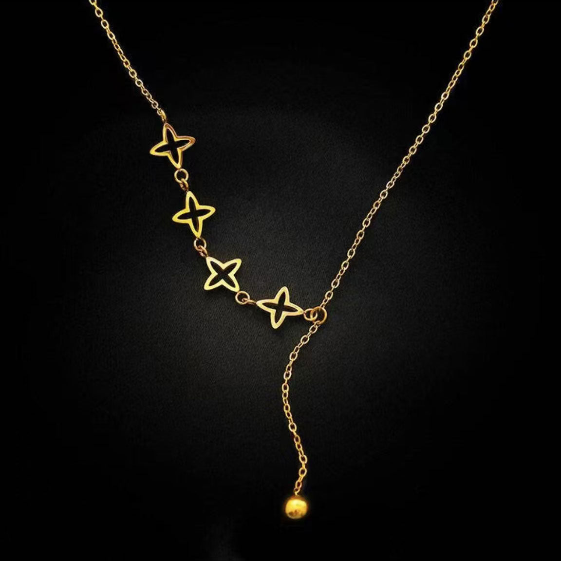 Hollow Star Tassel Necklace