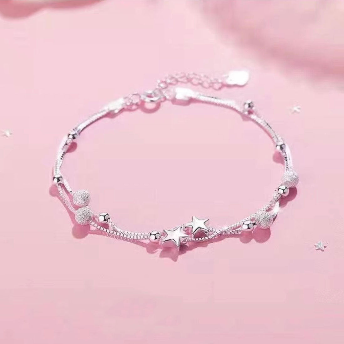 Double layer star bracelet