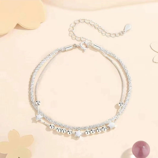 Double layer bright star bracelet 