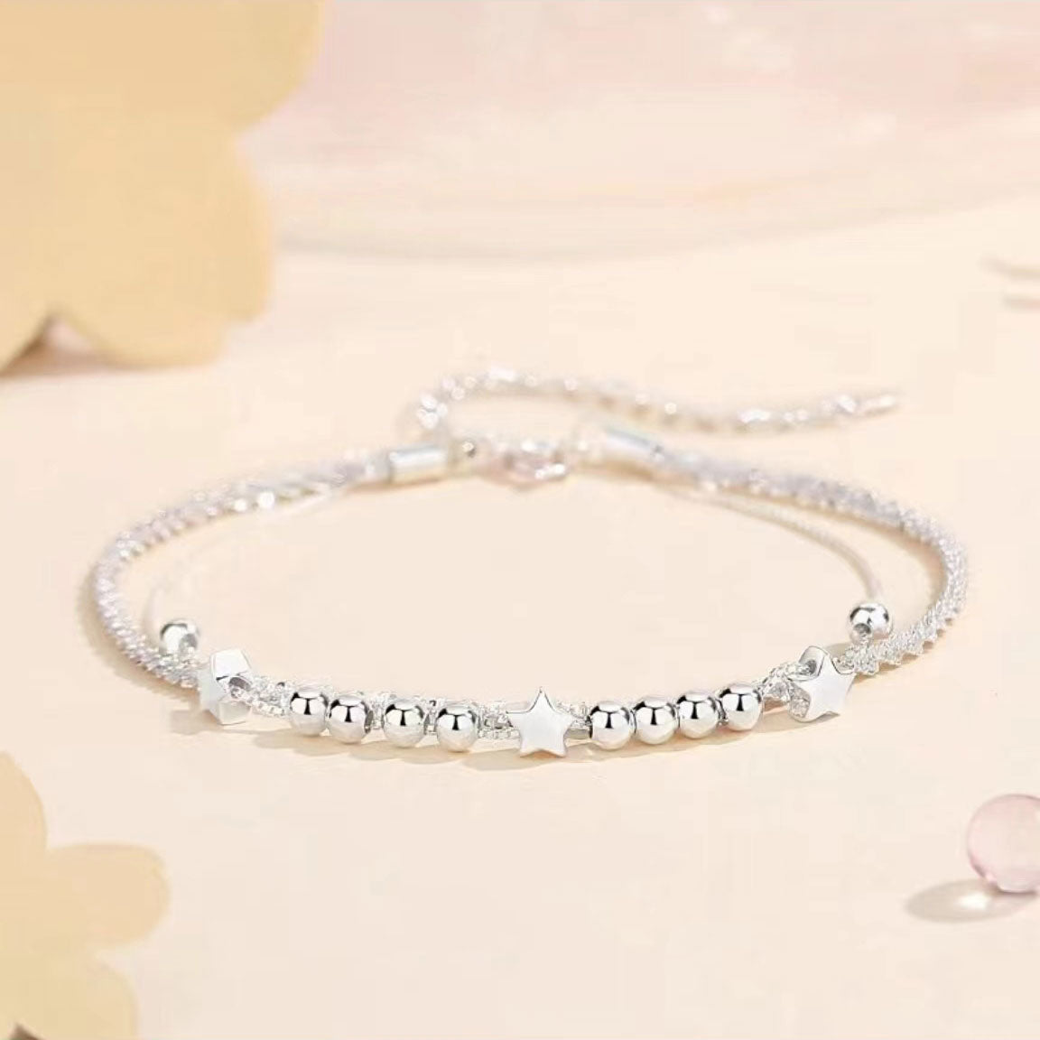 Double layer bright star bracelet 