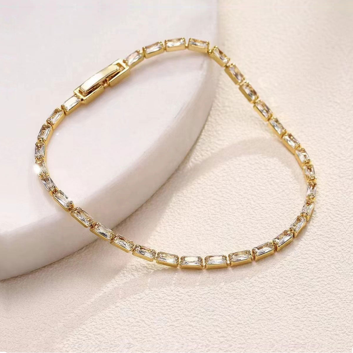 Trendy Square Ice Crystal Bracelet 