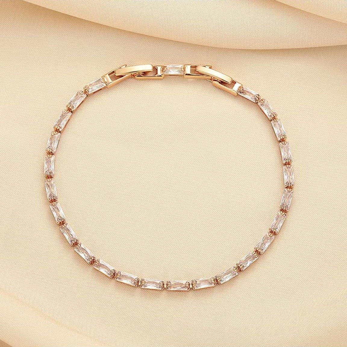 Trendy Square Ice Crystal Bracelet 