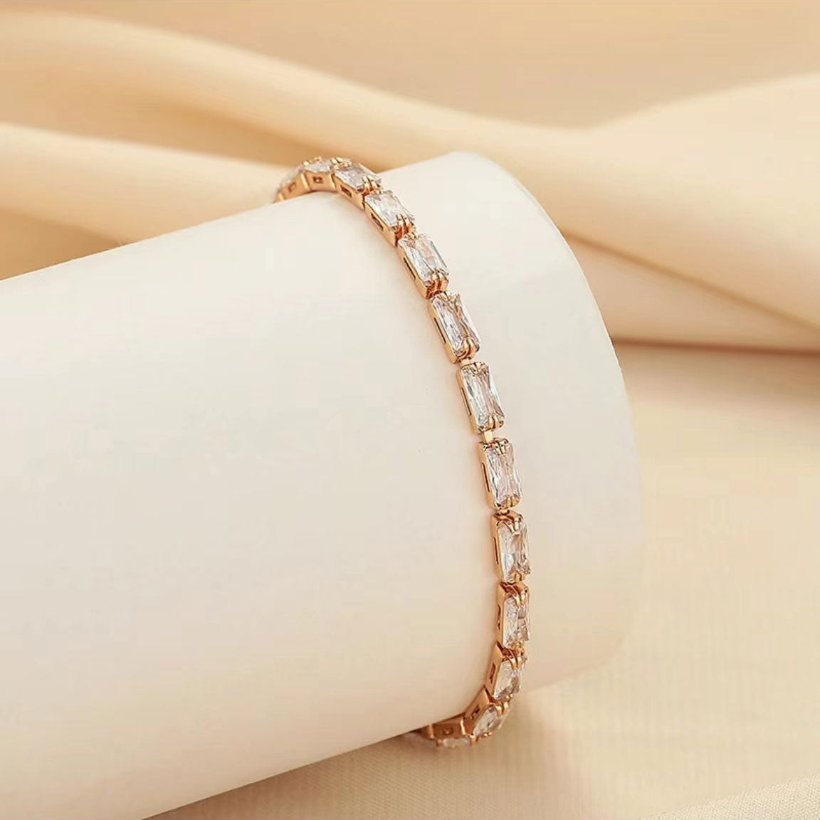 Trendy Square Ice Crystal Bracelet 