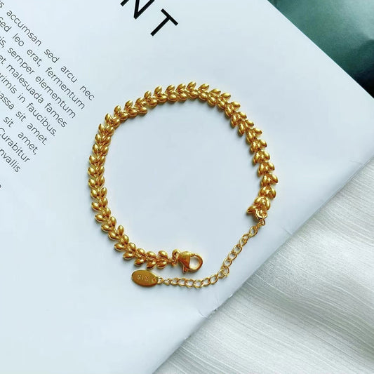 Strange gold wheat ear bracelet 