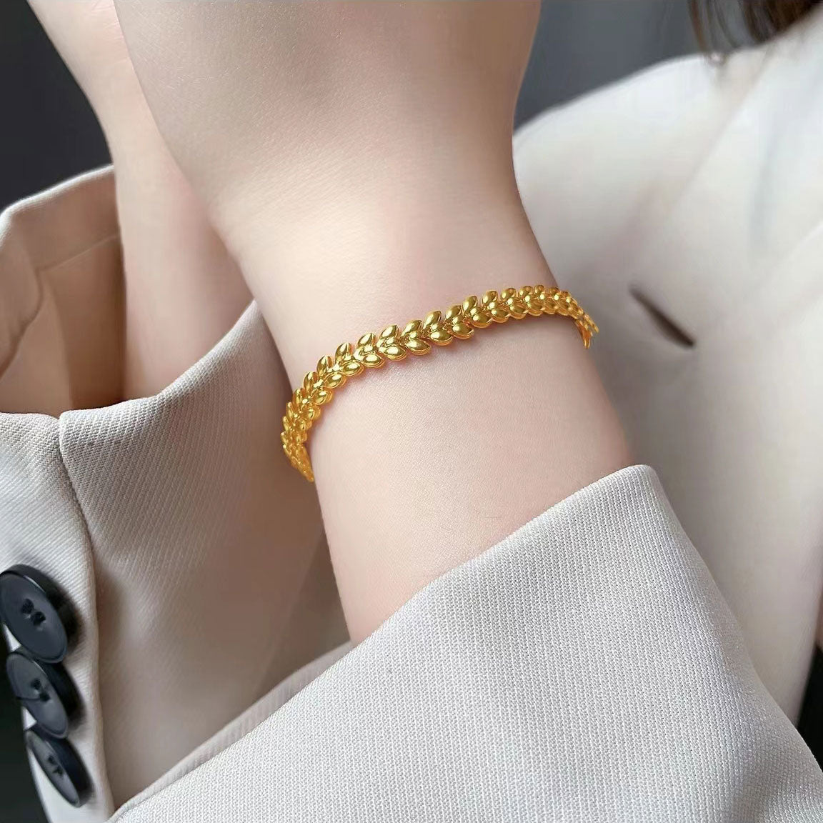 Strange gold wheat ear bracelet 